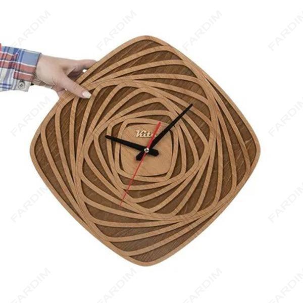 طرح لیزر ساعت دیواری مدل سپیدار