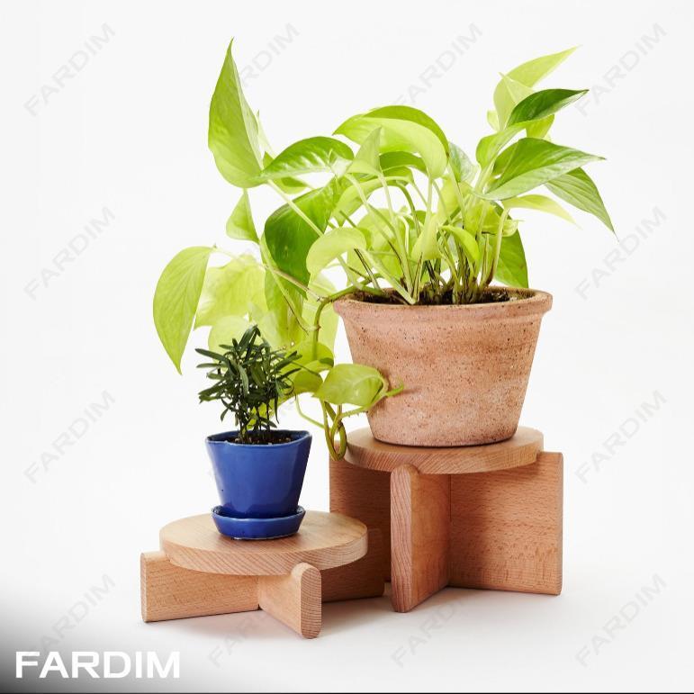 طرح سی ان سی زیرگلدانی چوبی