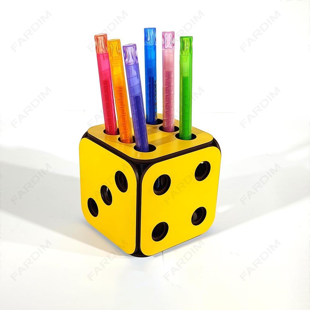 طرح لیزر جامدادی رومیزی مدل تاس