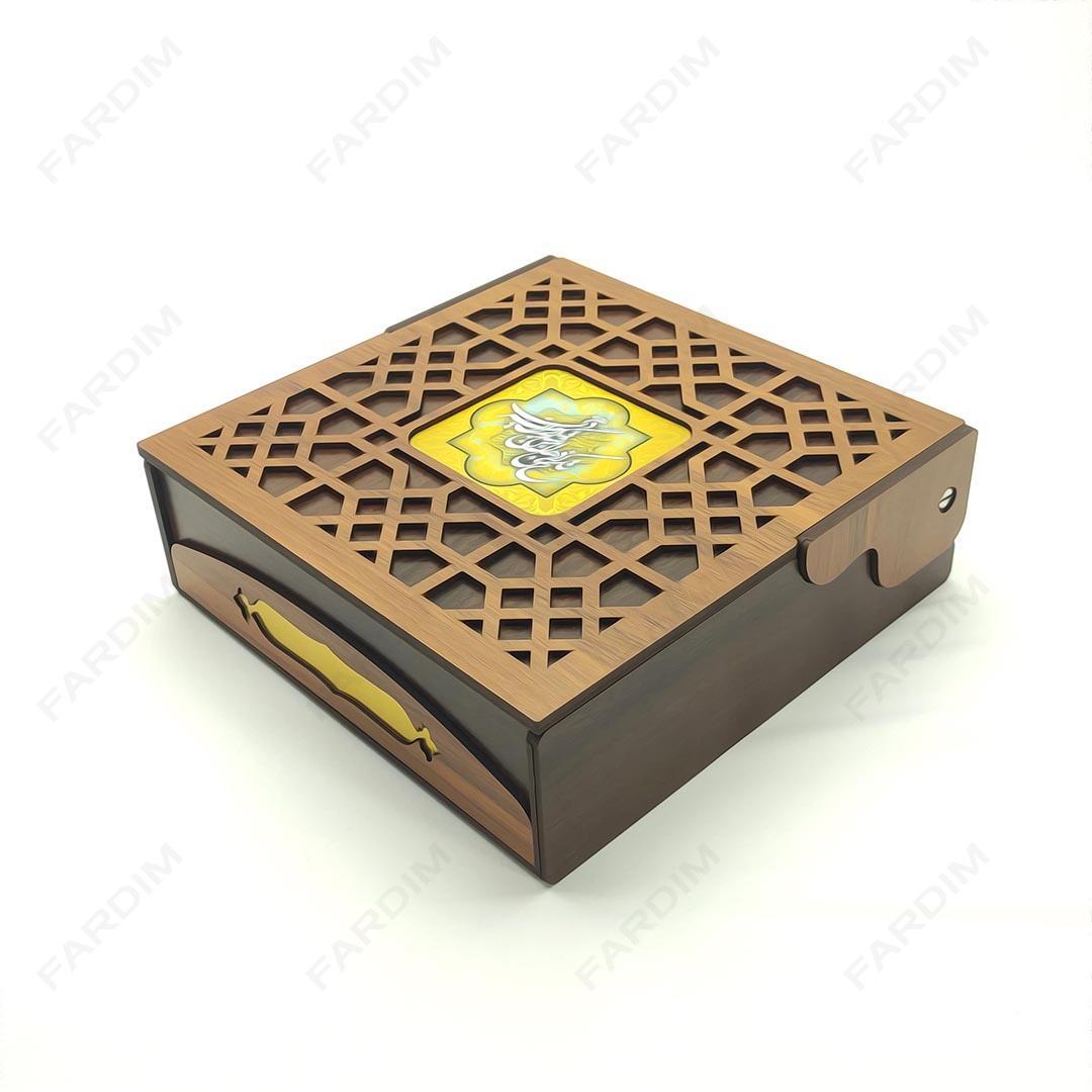 طرح برش لیزر جعبه پذیرایی و دمنوش در 5طرح کد A132317